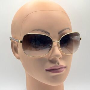 NEW Ladies Y2K Polo Ralph Lauren Oversized Sunglasses RA4103 Gold/Brown 65/14